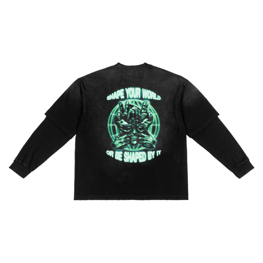 Shape Your World Sun-fade Faux Tee